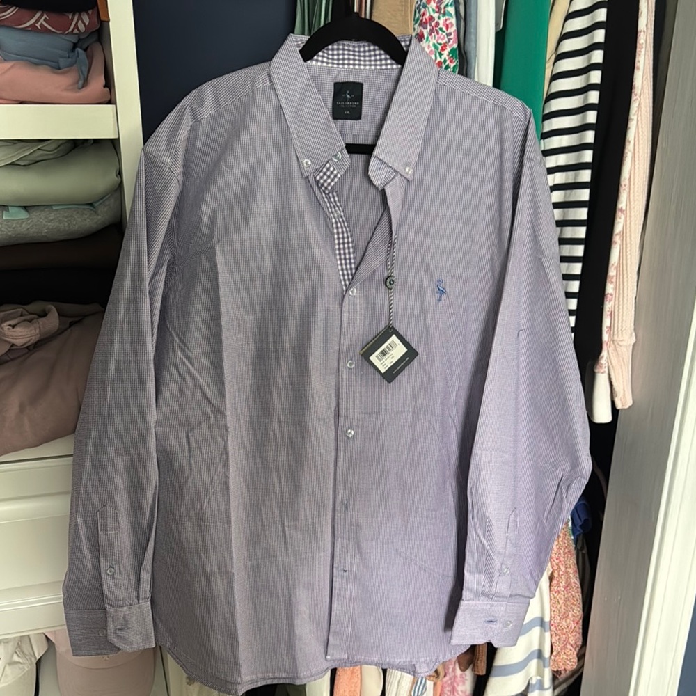 Tailorbyrd Men's Purple Button Down Shirt